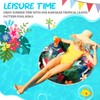 Poen Large Pool Floats Tube 32 Inches Tropical Leaves Inflatable