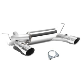 Auto Dynasty 3.5 Inches Dual Muffler Tip Catback Exhaust System Compatible with 2007-2018 Jeep Wrangler JK V6, Stainless Steel