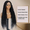 Phyoung 32 inch Black Long Curly Lace Front Wigs for