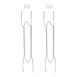 uxcell 2Pcs Plate Hanger, 16 Inch W Type Stainless Steel Invisible Wall Plate Hangers for Decorative Plates, Silver