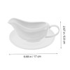 Ciieeo 1 Set Ceramic Gravy Boat with Saucer Versatile Sauce