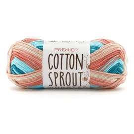 PREMIER YARNS Coral Reef Premier Cotton Sprout Worsted Multi Yarn
