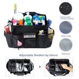 FRECOLSH Cleaning Caddy for Cleaning Suppliers Organizer with Pockets for House Cleaning Essentials, Cleaning Organizer, Wearable Cleaing Bag Tote, Storage Caddy for Housekeeping