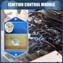 Partuto Ignition Control Module, Inner Ignition Module Control Unit No. 3874020 for Chrysler Cordoba 75-81 for Chrysler Fth Avenue 83-89 ABS Black, Pack of 1