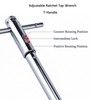 TA-VIGOR Adjustable T-Handle Ratchet Tap Wrench for Metric M3-M8, Reversible