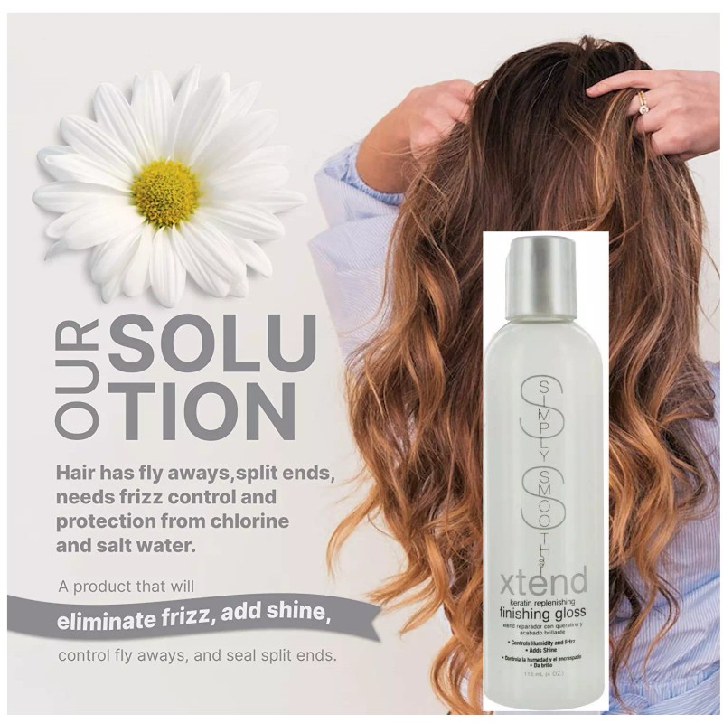 Simply Smooth Xtend Keratin Replenishing Finishing Gloss, 4 oz -
