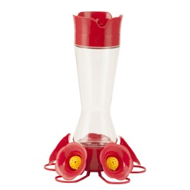 Perky-Pet Favored Pinch-Waist Glass Hummingbird Feeder with Built-in Ant Moat and Bee Guards - 16 oz Capacity - 204CP-4