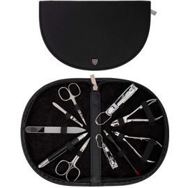 DREI SCHWERTER Germany Brescia Manicure Set 10 Pieces Leather