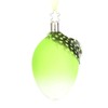 Inge-Glas 3-Inch Easter Egg Weightless in Spring Green + Feather