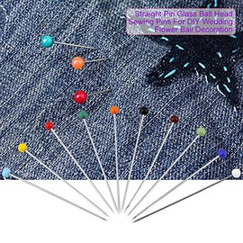 HEEPDD Alfileres de Costura, Multicolor 30 mm, 800 1000 Piezas, Agujas de Corte y confección, for Manualidades Tejidos Ropa Adornos Decorativos