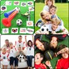 Worldbazaar Soccer Tattoos Temporary for Kids 210 Pcs Glitter Precut