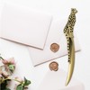 Premium Leopard Letter Opener | Gold Electroplated Desk Accessory for