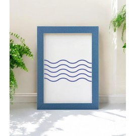 A4 Black Solid Wood Frame, A4 Picture Frame, A4 Photo Frames, A4 Poster Frame with Acrylic Glass, 21cm x 29.7cm Certificate Frame for Table Top and Wall Mounting, Black (Navy Blue)