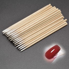 XIYING 500 Pcs Cotton Swabs, Cotton Wool Buds Pointed Tip for Eyebrow, Tattoo, Beauty Make-up Color, Nail Seam Dedicated Dirty Picking Wood Handle Small Pointed Tip Head