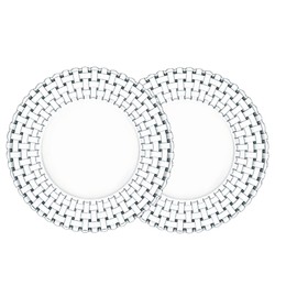 Nachtmann Bossa Nova Collection 9 Inch Salad Plate | Set of 2 Clear, Crystal Glass Plates for Dessert, appetizers and Salad | Perfect for Hosting or Gift | Dishwasher safe