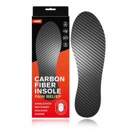 Carbon Fiber Insole 1PC, Carbon Fiber Foot Plate for Hallux Rigidus Relief,Turf Toe,Foot Fractures,Rigid Carbon Fiber Shoe Insert for Sports, Alternative to Post Op Shoe,Fit Men Size 8/Women 9