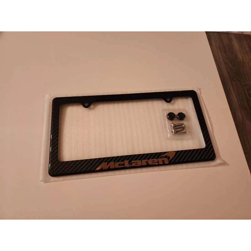 Supra (Gold) McLaren 100% Carbon Fiber License Plate Frame Holder