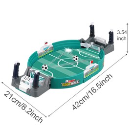 Mini Table Soccer Game, 42x21cm Tabletop Football Game Toy With 6 Pcs Mini Football, Desktop Interactive Soccer Game Toy Football Board Game for Kids Adults