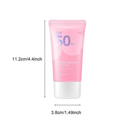 Comfort Hydrating Sakura Sunscreen, 2 Counts/set Moisturizing Sunblock, Facial Skincare Product for Daily Use