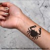 4 x 'Crab' Temporary Tattoos - Water Resistant, Skin-Safe, Non-Toxic