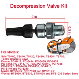 JTEYINH 2Pcs Decompression Valve Kit for Stihl TS400 TS410 TS420 TS460 TS700 TS800 Cut Off Saw，Replace 4223 020 9400 & 4238-020-9400