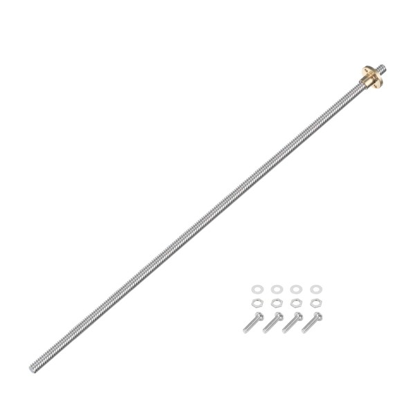 uxcell 430mm / 17 Inch Tr8x8 Stainless Steel Lead Screw