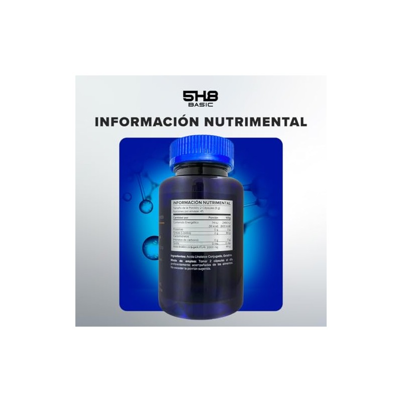 Cla Acido Linoleico Conjugado Puro 2000mg Capsulas Gelatina Blanda Origen