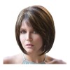 Jf Pelo Corto Natural | Peluca Cabeza Onda Cabello Recto