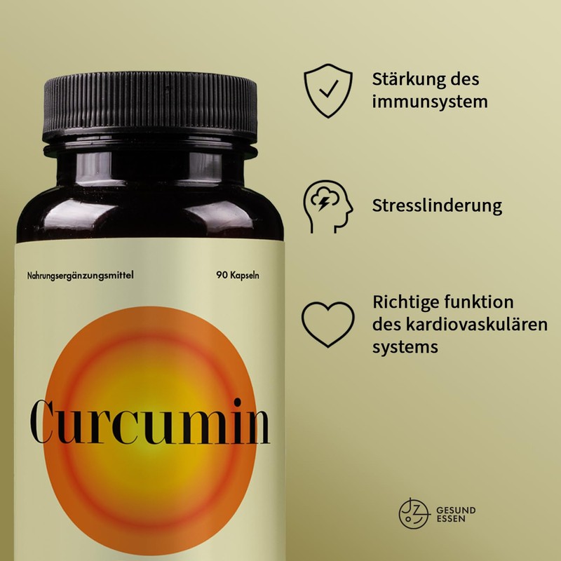 GESUND ESSEN Turmeric Capsules High Dose 180 Capsules, 200 mg
