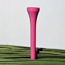 Golf Tees in Eco Box - 54 mm (Pack of 150) / 70 mm (135 Pieces) - Hardwood or Bamboo - Various Colours (54 mm (Wood) Pink
