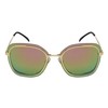 EDGEIWEAR Womens Fashion Designer Inspired Rimless Sunglasses Flat Mirroed Lens