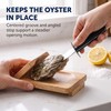 Fansoftiks Oyster Shucking Opener Shucker Seafood Clamp Tool Holder Shellfish