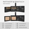 Baur Men's Genuine Leather Wallet with RFID Protection, Landscape Format,