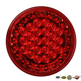 GG Grand General 78300 4 inches Pearl Smart Dynamic Sequential Red/Red, Left Turn, 45 LED Sealed Light