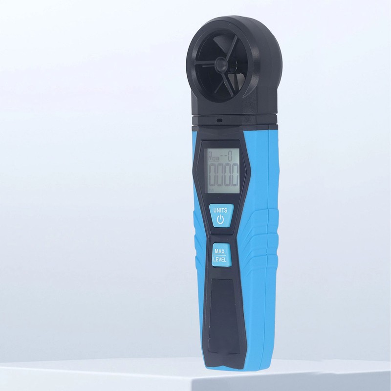 Handheld Anemometer 180° Fan Rotation LCD Digital Display Temperature Humidity