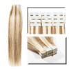 Tape in Human Hair Extensions Highlighted Brown Blonde 20pcs 30g