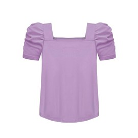 Arshiner Girls 2 Pieces Outfits Kids Square Neck Puff Sleeve Tops and Pants Set with Pockets 6-14 Years