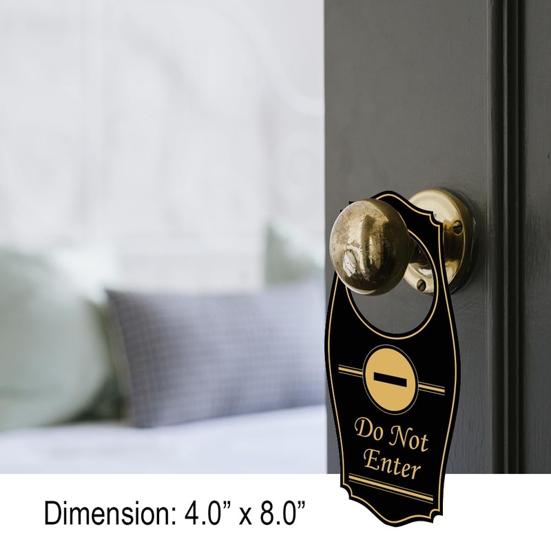 Signs ByLITA Do Not Enter Door Hanger - Black, 4"