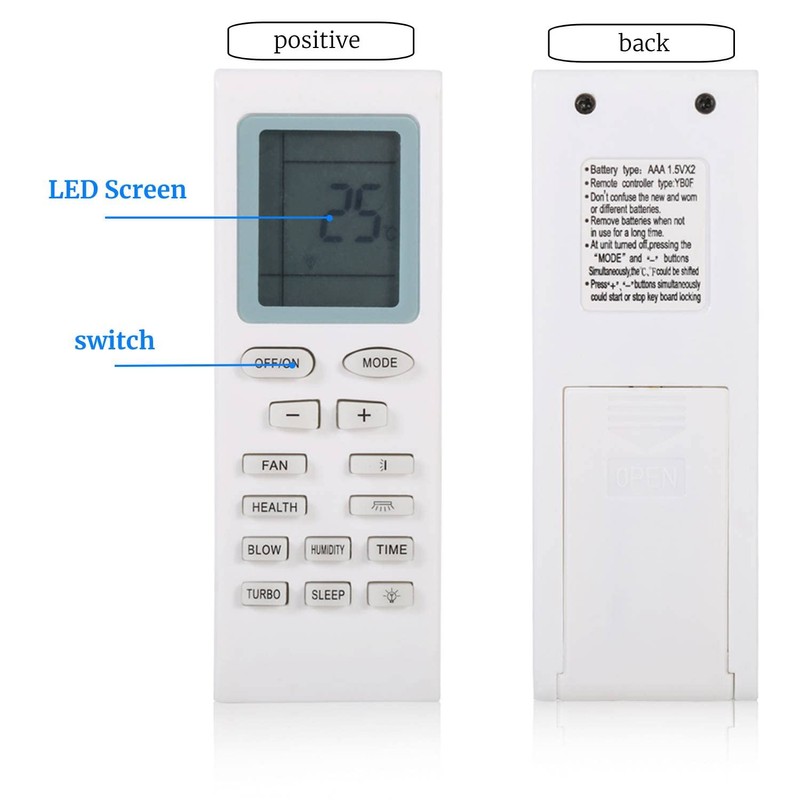 Air Conditioner Remote Control Replacement Controller for Air Conditionnal