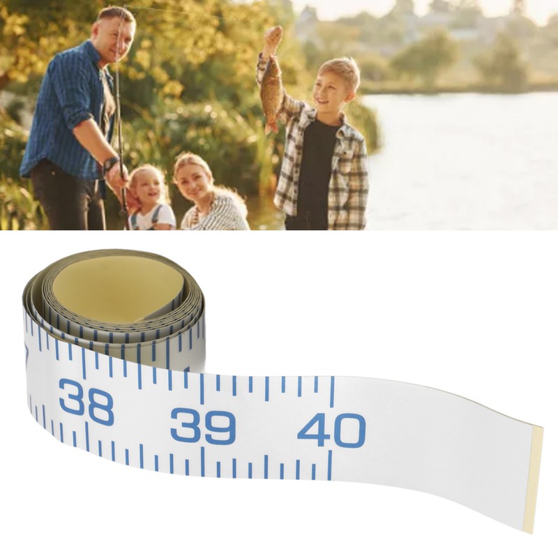 40in Fish Ruler Waterproof Adhesive Fish Measuring Tape Fishing Measuring