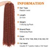 24 Inch Copper Red Passion Twist Hair 7 Packs Water