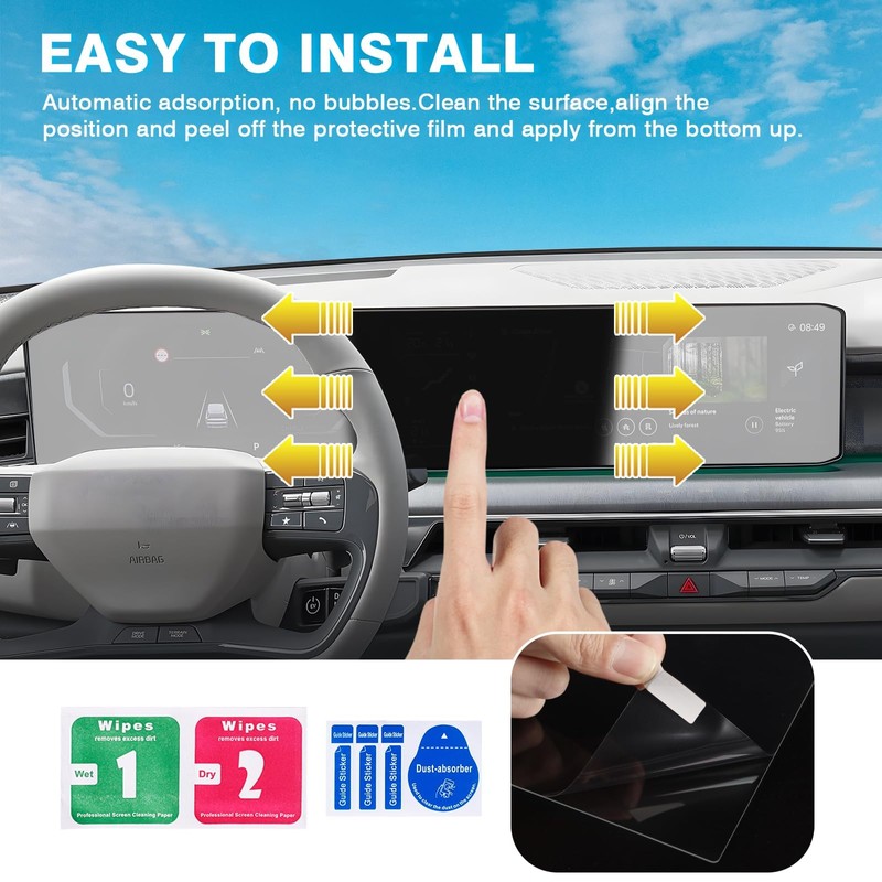 Karltys [Upgrade] Kia EV9 2024~2026 12.3-Inch Screen Protector [No Glare