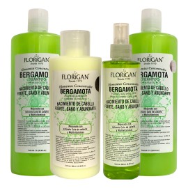 2 Shampoo Bergamota Florigan® 1lt + Tónico + Acondicionador