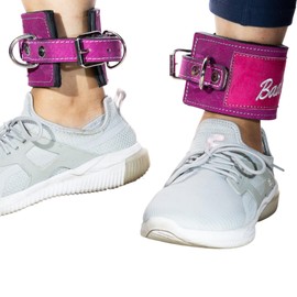 IRONKING Grilletes para Tobillo Gym Uso Rudo, Correas para Tobillo Maquina Polea, Patada Para Gluteo Ultra Reforzado, Modelo Bad Girl