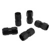 5PCS 10AN Fitting Adapter Black Female Straight Swivel Aluminum Alloy
