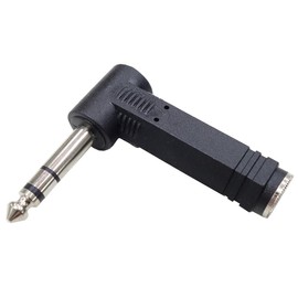 [C 'mon (Comon) with] 6.3 mm Stereo L Shape Converter Adapter (Male ⇔ Female) [63S – L]
