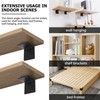 MOZCORN 4 Pack L Brackets for Wood Matte Black Strong