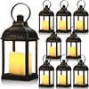 Kittmip 8 Pcs 10 Inch Bronze Decorative Candle Lantern Bulk