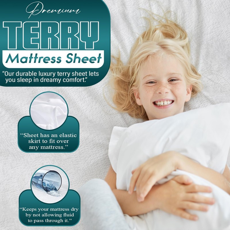 Sunshine Comforts Terry Cotton Kingsize Mattress Protectors King Size-Non-Allergenic &