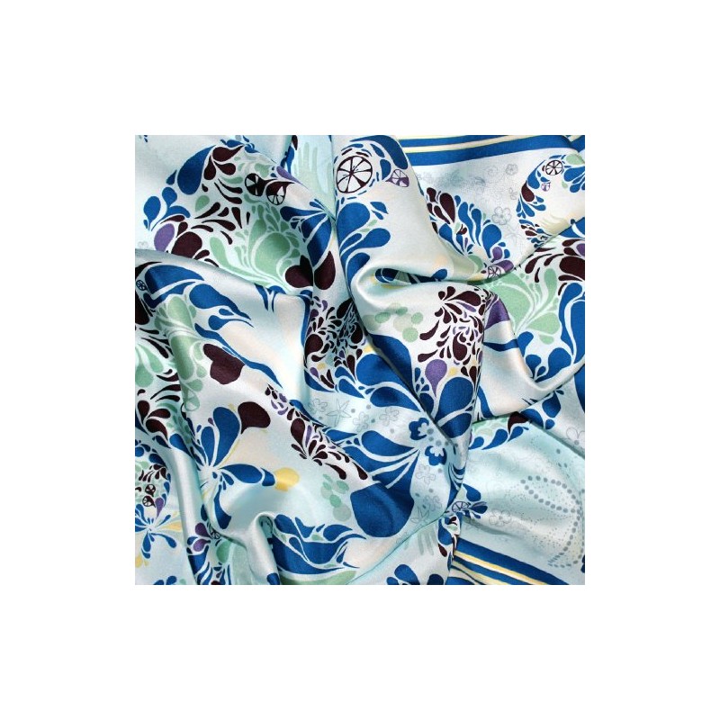 Lorenzo Cana 89036 Women's Silk Scarf Elaborately Printed 100% Silk